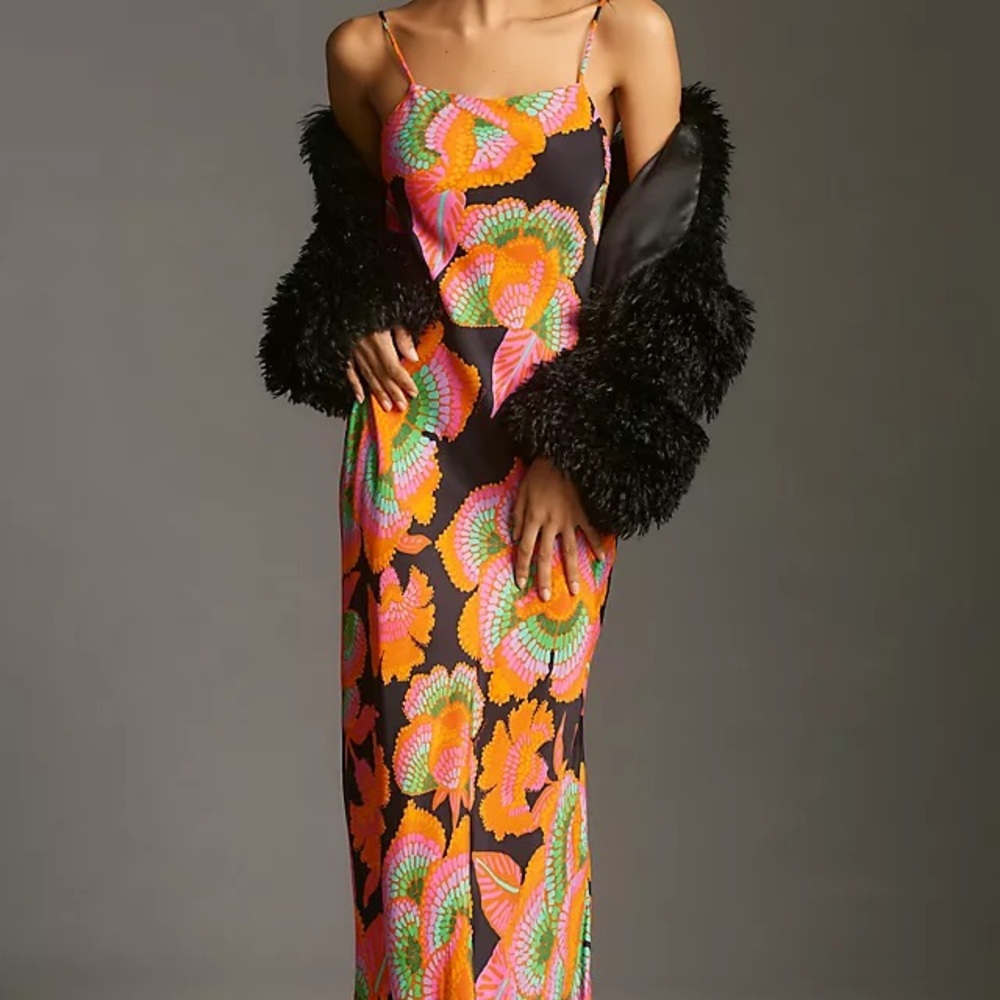 Farm Rio Satin Slip Dress